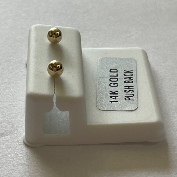 14k Gold Stud Earrings - Picture 3 of 5